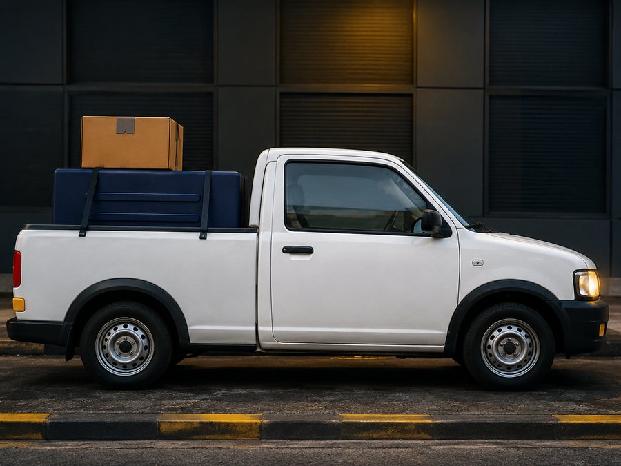 A Bian Groups delivery vehicle loaded with parcels